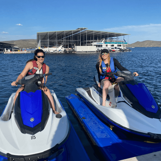 2 girls on jet skis